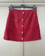 Burgundy rib rok met knoopdetail - Zo goed als nieuw! Mt L, Maat 42/44 (L), Ophalen of Verzenden, Boven de knie, Rood