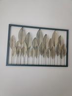 Want decoratie metaal zwart met goud bladeren 71x111,5x2, Ophalen of Verzenden