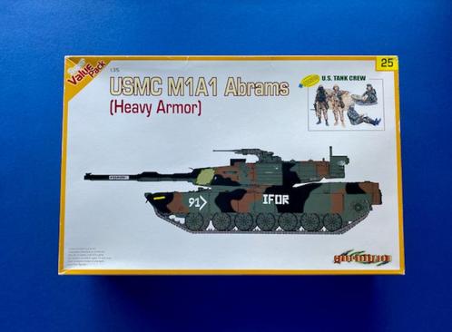 Cyberhobby	9125	USMC M1A1  Abrams (Heavy Armor)	1/35, Hobby en Vrije tijd, Modelbouw | Auto's en Voertuigen, Nieuw, Tank, 1:32 tot 1:50