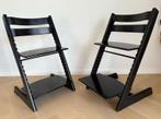 Zwarte STOKKE Tripp Trapp kinderstoelen (trip trap), Ophalen, Zo goed als nieuw, Meegroeistoel