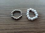 Nieuwstaat 2 nepparel ringen, Sieraden, Tassen en Uiterlijk, Ringen, Overige materialen, Overige kleuren, Ophalen of Verzenden