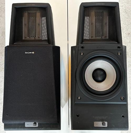 [electrostatic tweeters] Sony SA-S1 active speakers, Audio, Tv en Foto, Luidsprekers, Gebruikt, Front, Rear of Stereo speakers