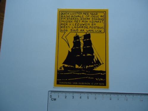 sticker oud PIRAAT Radio Royale Rick v Leeuwen Lagarde retro, Verzamelen, Stickers, Zo goed als nieuw, Bedrijf of Vereniging, Verzenden