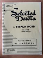 Selected duets for french horn - volume 1 - Voxman, Ophalen of Verzenden, Gebruikt, Les of Cursus, Hoorn