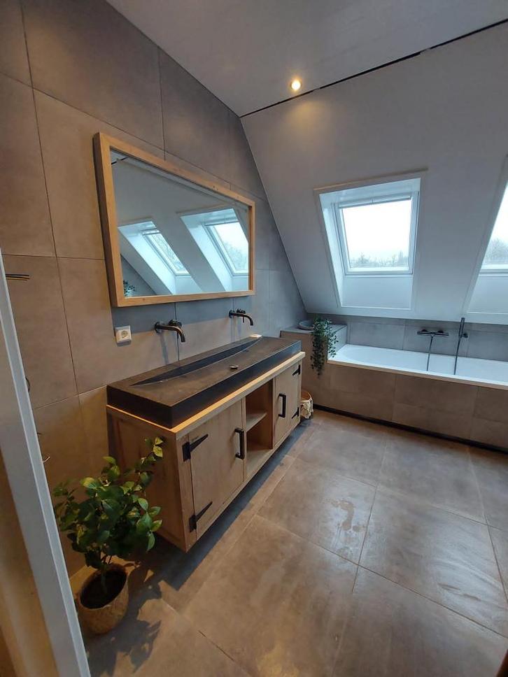 Eiken badkamermeubel - HANDGEMAAKT OP MAAT, Huis en Inrichting, Badkamer | Badkamermeubels, Nieuw, Wastafelkast, Minder dan 100 cm