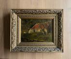 Schilderij Van Strijen - Huisjes in Oostvoorne, Antiek en Kunst, Ophalen