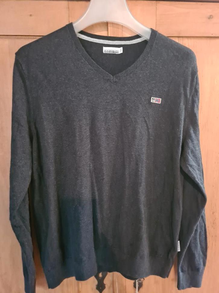 ZGAN!! - Napapijri - Shirt/Trui, Maat XL., Kleding | Heren, Truien en Vesten, Zo goed als nieuw, Maat 56/58 (XL), Grijs, Ophalen of Verzenden