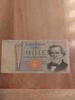 Bankbiljet Italië 1000 Lire 1969, Italië, Los biljet, Ophalen of Verzenden