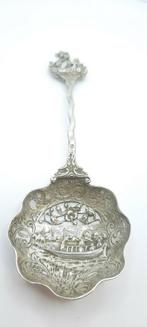 Zilveren antieke natfruitlepel, Antiek en Kunst, Ophalen of Verzenden, Zilver