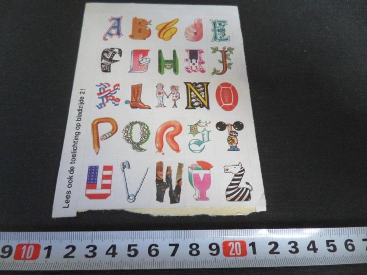 sticker Alfabet, Verzamelen, Stickers, Zo goed als nieuw, Bedrijf of Vereniging, Ophalen