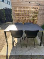 Tuintafelset, Tuin en Terras, Tuinsets en Loungesets, Ophalen, Zo goed als nieuw, Aluminium, Tuinset