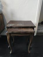 Twee tafeltjes Opknapper, Huis en Inrichting, Tafels | Bijzettafels, Ophalen, Minder dan 45 cm, Minder dan 55 cm, Gebruikt