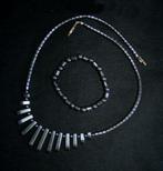 Set van hematiet edelsteen - halsketting en armband, Overige kleuren, Nieuw, Ophalen of Verzenden, Steen of Mineraal