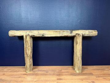 Bijzettafel console tafel Anjali 186 X 24 X 92 van ruwe stam beschikbaar voor biedingen