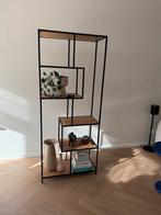 Industriële Boekenkast 185 x 77 cm, Met plank(en), Gebruikt, Eikenhout, 25 tot 50 cm
