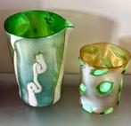Murano Nachtset Groen & Geel (12) met Certificaat Diego Vio , Ophalen