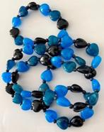 Mooie Vintage Hartjes Gemarmerde lucite kralen ketting, Sieraden, Tassen en Uiterlijk, Verzenden, Zo goed als nieuw