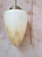 Vintage Hanglamp Mondgeblazen Glas, Gebruikt, Vintage, Ophalen of Verzenden, Glas