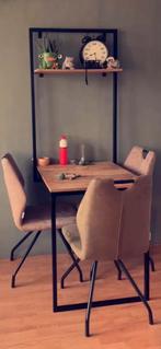 Opklapbare (muur) tafel - industriëel mango hout, Ophalen, Zo goed als nieuw