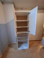 Platsa en smastad kledingkast wit met hjalpa draadmanden, Huis en Inrichting, Ophalen of Verzenden, Zo goed als nieuw, 25 tot 50 cm
