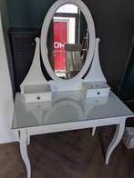 HEMNES IKEA Toilet tafel / Beauty tafel met spiegel, 50 tot 100 cm, 150 tot 200 cm, Gebruikt, Hout