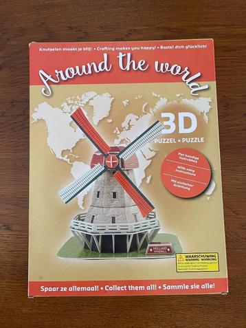 "3D Puzzel"  'Around the World'  "Molen"  Nieuw beschikbaar voor biedingen