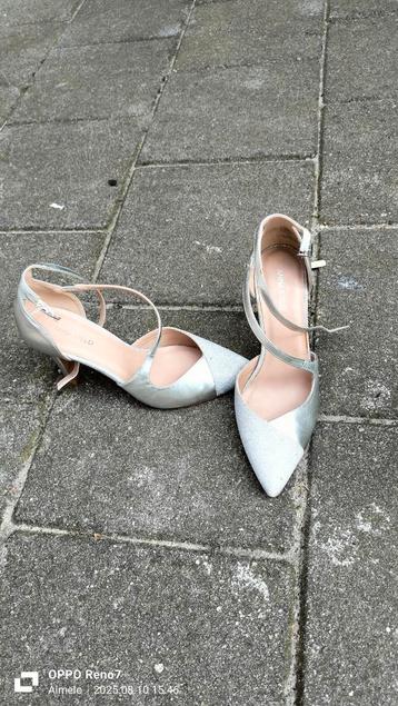Zilveren Pumps - Maat 40 - 1x Gedragen beschikbaar voor biedingen