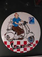 Reclamebord kuifje vespa, Ophalen of Verzenden, Zo goed als nieuw, Reclamebord
