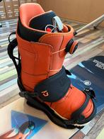 Snowboardschoenen Burton oranje + Union straps bindingen, Ophalen of Verzenden, Zo goed als nieuw, Bindingen