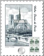 Jaar 2024 Y&T 776A Affiche Notre Dame de Paris avec 4 timbre, Ophalen of Verzenden, Postfris