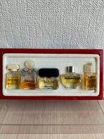 Parfum miniaturen collectors box 5x oa Balmain Ivoire Carven, Ophalen of Verzenden, Miniatuur, Zo goed als nieuw, Gevuld