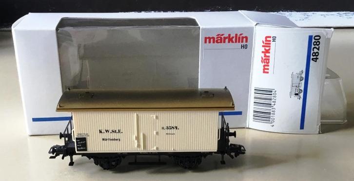 MäRKLIN H0 # 48280 BIERWAGEN PLATDAK K.W.St.E 98/99 N in OVP, Hobby en Vrije tijd, Modeltreinen | H0, Nieuw, Wagon, Wisselstroom