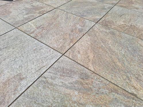 keramische terrastegels Beige Gold Kwartsiet 60x60x3 cm, Tuin en Terras, Tegels en Klinkers, Nieuw, Terrastegels, Keramiek, Ophalen