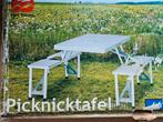 Picknick tafel alu 136 x 86 x68 kinderen, Ophalen, Gebruikt, Aluminium, Rechthoekig