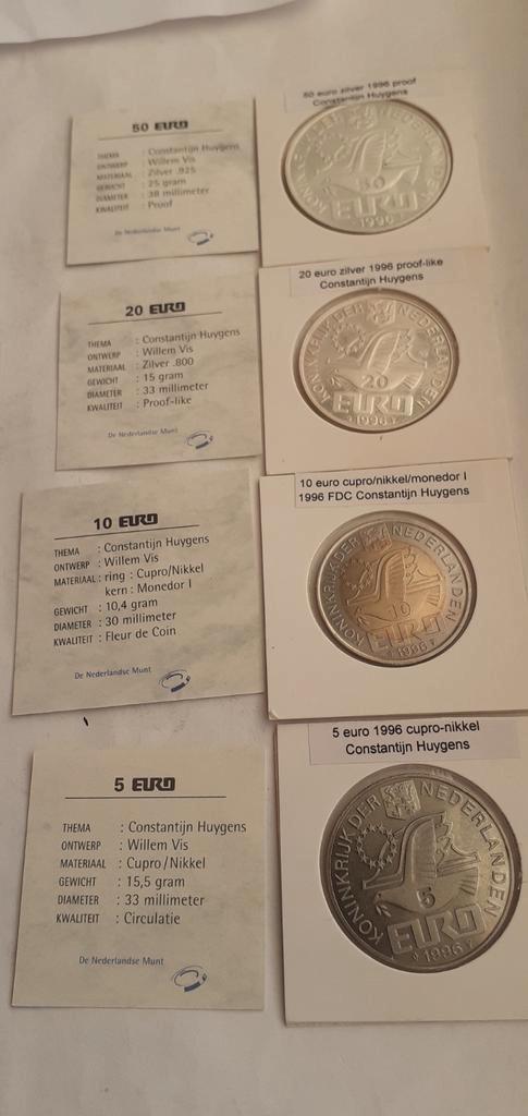 Constantijn huygens 1996., Postzegels en Munten, Munten | Nederland, Euro's, Koningin Beatrix, Ophalen of Verzenden