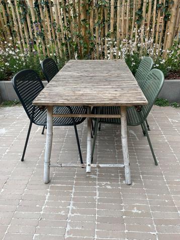 Tuinstoelen te koop - prijs voor set van 4: zwart en groen beschikbaar voor biedingen