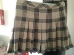 ROK geplooide geruite rok top dames maat 42 uniek, Verzenden, Beige, Maat 42/44 (L), Zo goed als nieuw