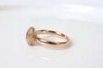 14 Karaat Gouden Ring Met Citrien Edelsteen, 18 tot 19, Ophalen of Verzenden, Zo goed als nieuw, Met edelsteen