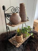 Heel oud rieten rotan wandrekje ophagrekje, Antiek en Kunst, Curiosa en Brocante, Ophalen of Verzenden