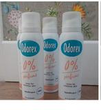 Te koop 4 nieuwe spuitbussen odorex 0% deodorant, Ophalen of Verzenden, Nieuw, Deodorant of Bodyspray