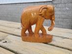 schitterende houten olifant hand gemaakt, Antiek en Kunst, Ophalen of Verzenden
