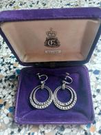 ❤️ CR Elisabethan vintage zilveren dubbele oorringen, Verzenden, Gebruikt, Zilver, Zilver