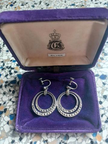 ❤️ CR Elisabethan vintage zilveren dubbele oorringen beschikbaar voor biedingen