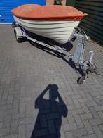 Boot met trailer en buiten boord moter Yamaha 9.9, Polyester, Gebruikt, Ophalen of Verzenden