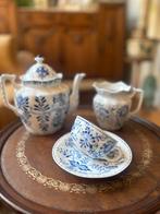 Zwiebelmuster porcelein 9 delig thee/koffie servies, Antiek en Kunst, Ophalen of Verzenden