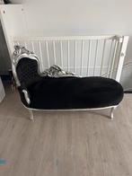 Barokke Chaise Longue Zwart/Zilver - Gebruikt, Gebruikt, Eenpersoons, Minder dan 75 cm, 150 tot 200 cm