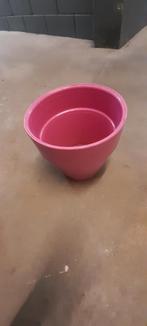 Roze Bloempot - 23cm aardewerk, Gebruikt, Rond, Tuin, Minder dan 40 cm