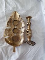 Kandelaar houder 1 x en 1x design waxinelicht houders., Ophalen of Verzenden, Koper of Brons