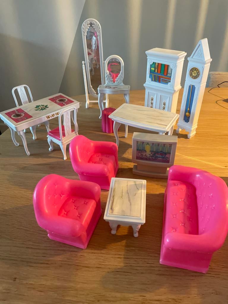 Vintage Barbie Meubel Set, Ophalen of Verzenden, Gebruikt, Barbie