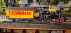 Fleischmann lokje zwarte Anna met wagon izgst!! HO spoor., Hobby en Vrije tijd, Modeltreinen | H0, Ophalen of Verzenden, Gelijkstroom